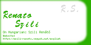 renato szili business card