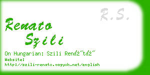 renato szili business card